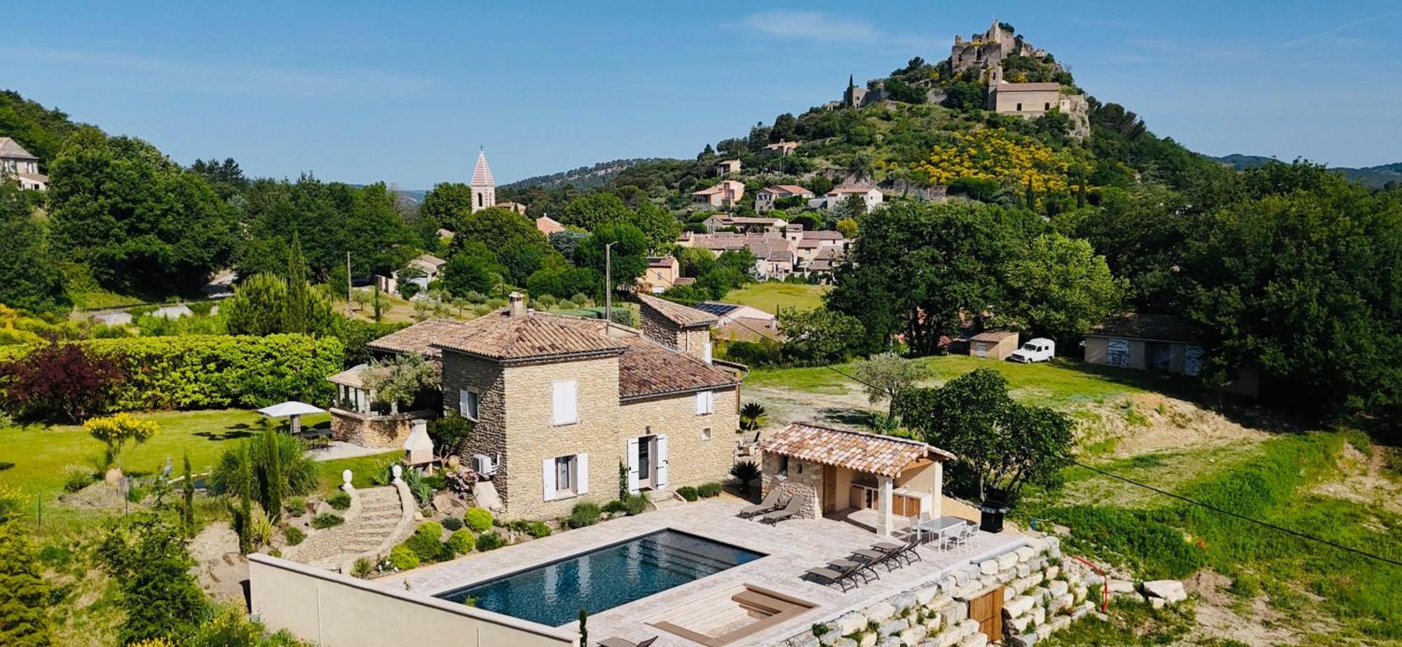 Mas Des Anges - Bastide De 5 Chambres Avec Piscine Entrechaux Exterior foto
